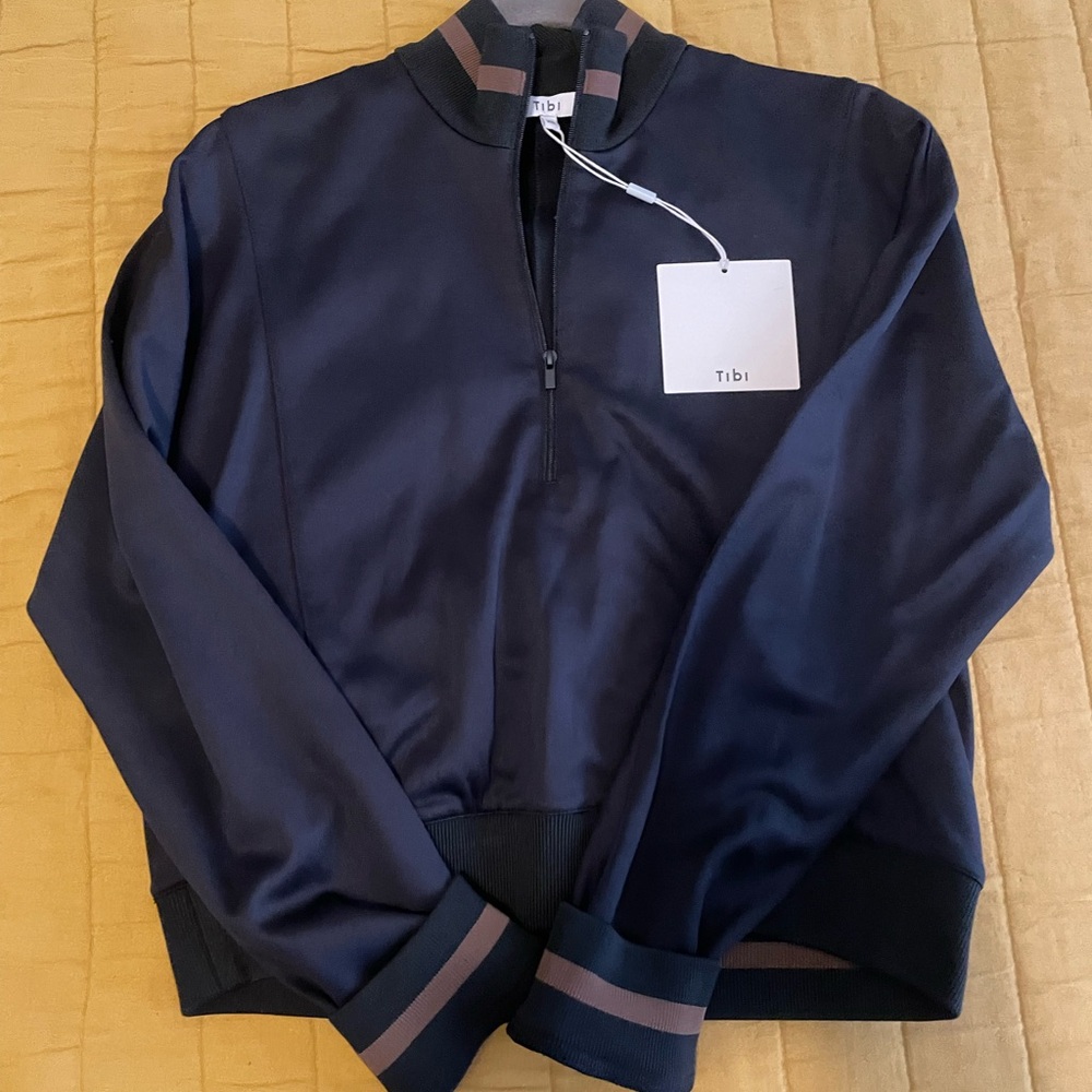 Tibi active knit cropped sweatshirt (never worn)